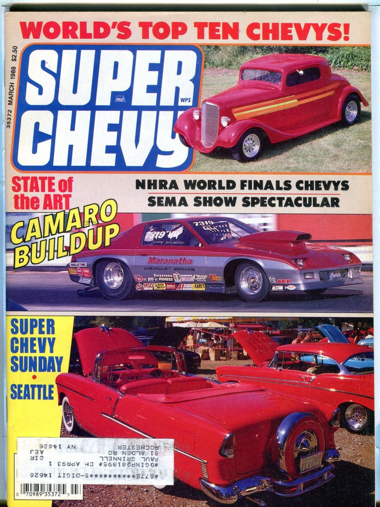Super Chevy Magazine March 1988 Camaro Buildup EX w/ML 031417nonjhe