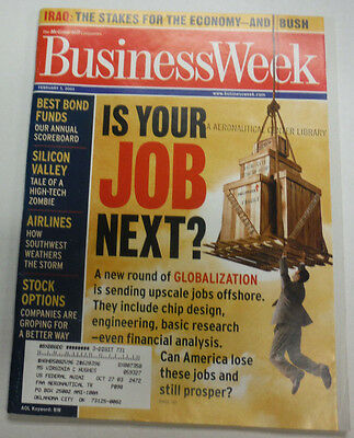 Businessweek Magazine Globalization Is Your Job Next February 2003 071015R