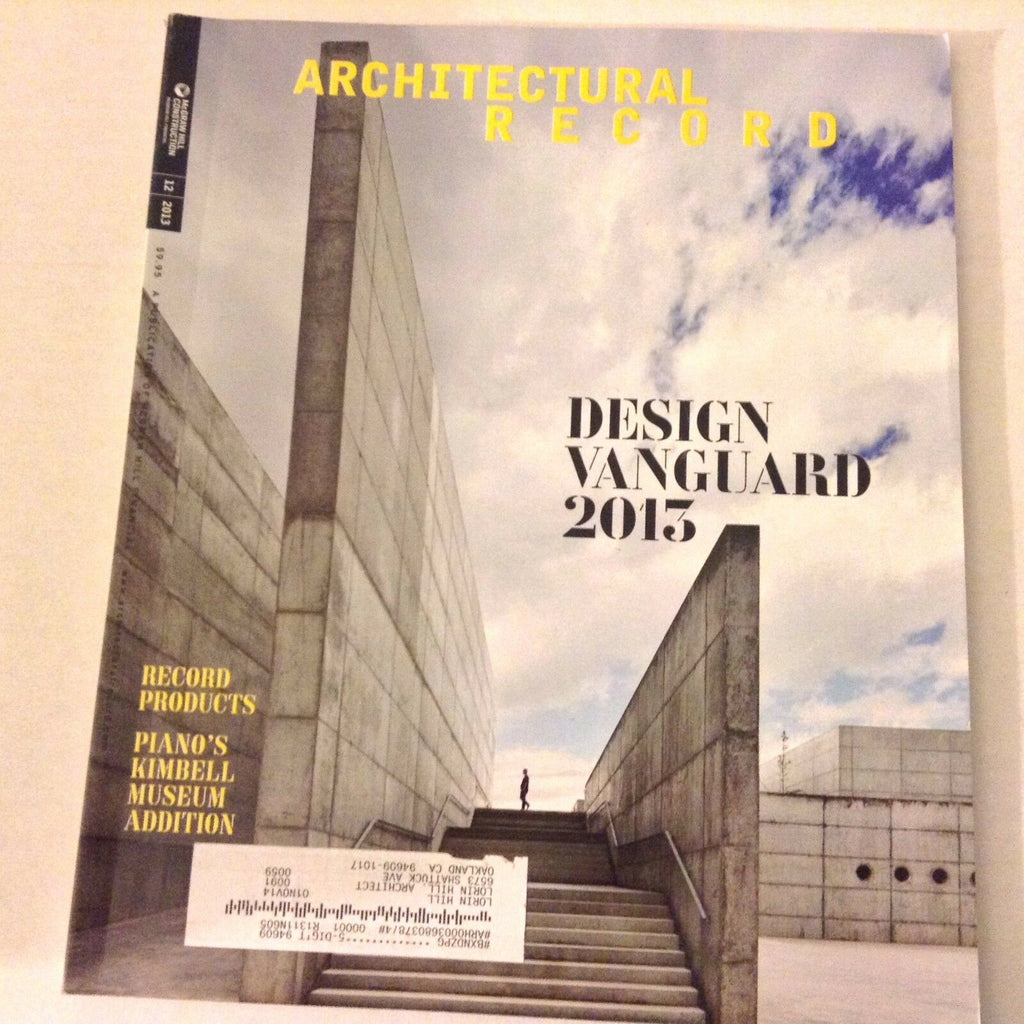 Architectural Record Magazine Design Vanguard December 2013 070817nonrh2