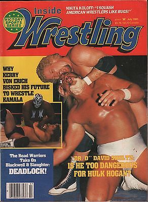 Inside Wrestling July 1985 Nikita Koloff, David Shultz VG 020316DBE
