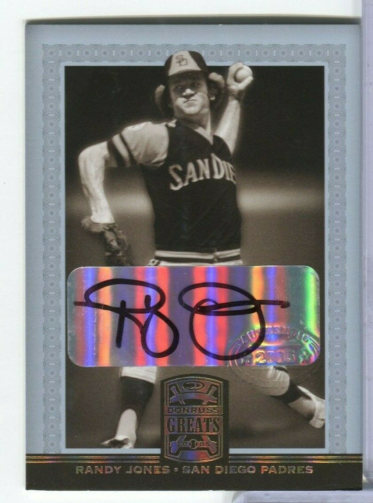 Randy Jones Padres Donruss Greats 2005 Signed Card #66 100219DBCD2