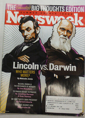 Newsweek Magazine Abraham Lincoln & Darwin July 2008 052615R2