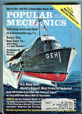 Popular Mechanics Magazine December 1968 U.S. Navy Hydrofoil VG 033116jhe
