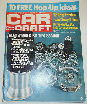 Car Craft Magazine Mag Wheel & Fat Tire Section February 1972 121814R