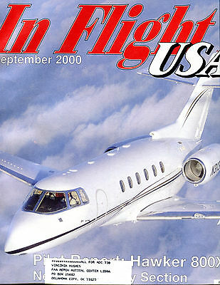 In Flight USA Magazine September 2000 Hawker 800XP EX 030116jhe