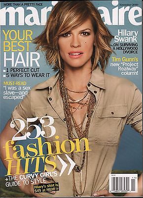 Marie Claire November 2009 Hilary Swank, Tim Gunn VG 021716DBE