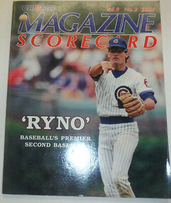Chicago Scorecard Magazine Zach Davis & Ryno 1989 121014R2