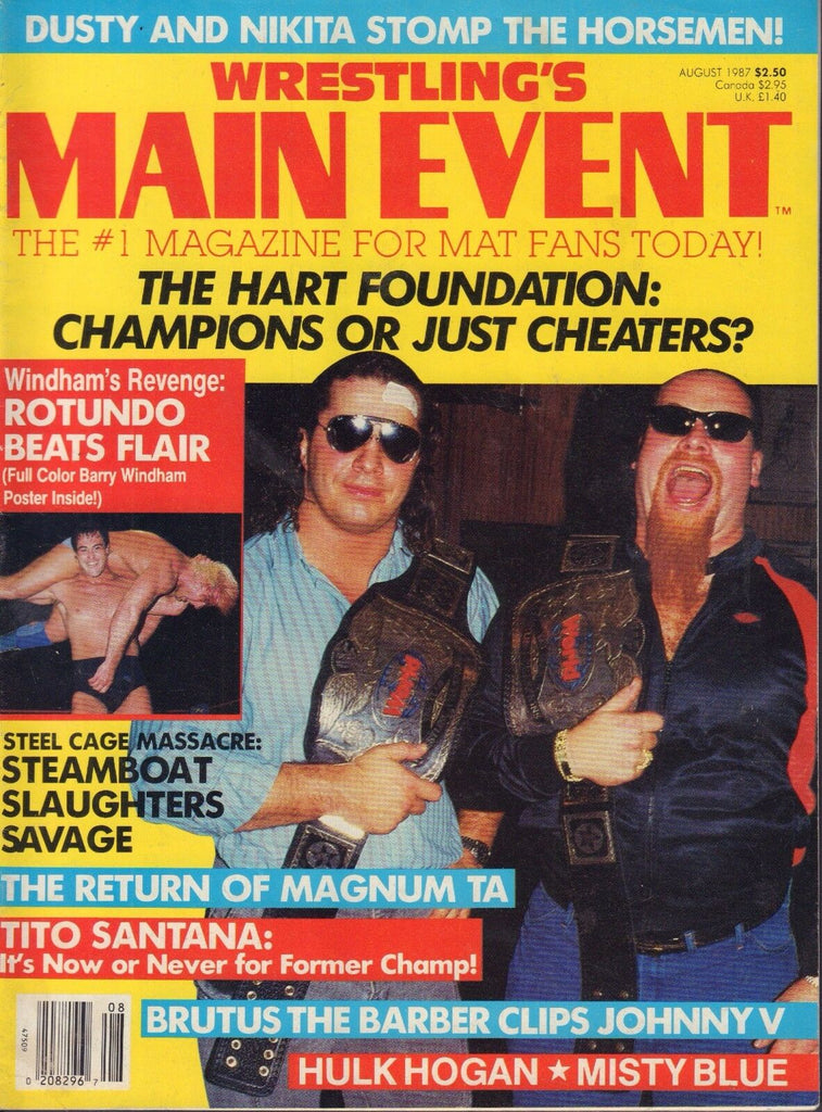 Wrestling Main Event August 1987 Bret Hart, Ric Flair 040717nonDBE2
