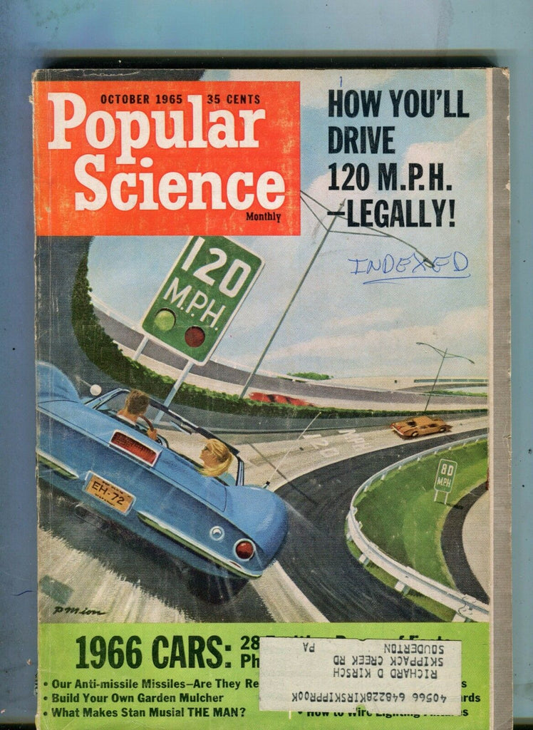 Popular Science Magazine October 1965 1966 Cars Stan Musial 063017nonjhe2