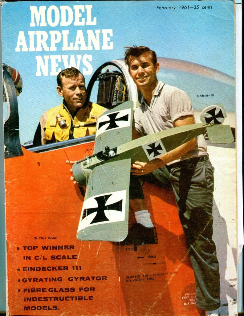 Model Airplane News Magazine February 1961 Eindecker III GD 041317nonjhe