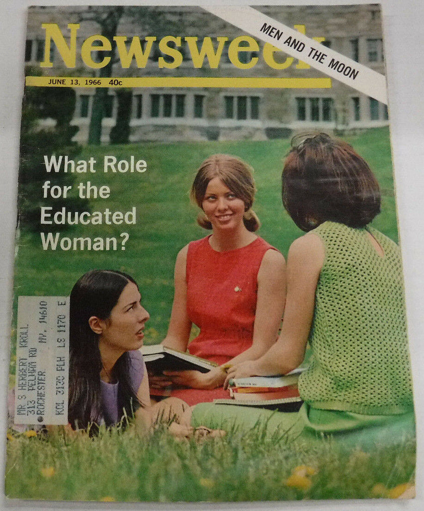 Newsweek Magazine What Role For The Educated Woman June 13, 1966 101116R