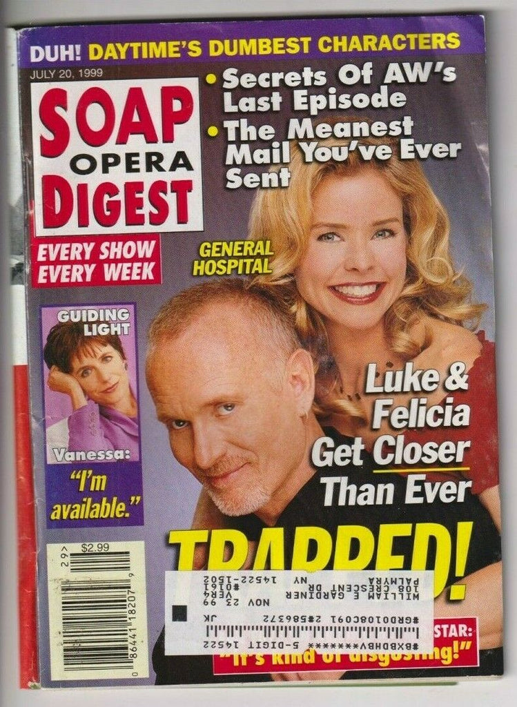 Soap Opera Digest General Hospital Luke & Felicia July 20, 1999 111619nonr2