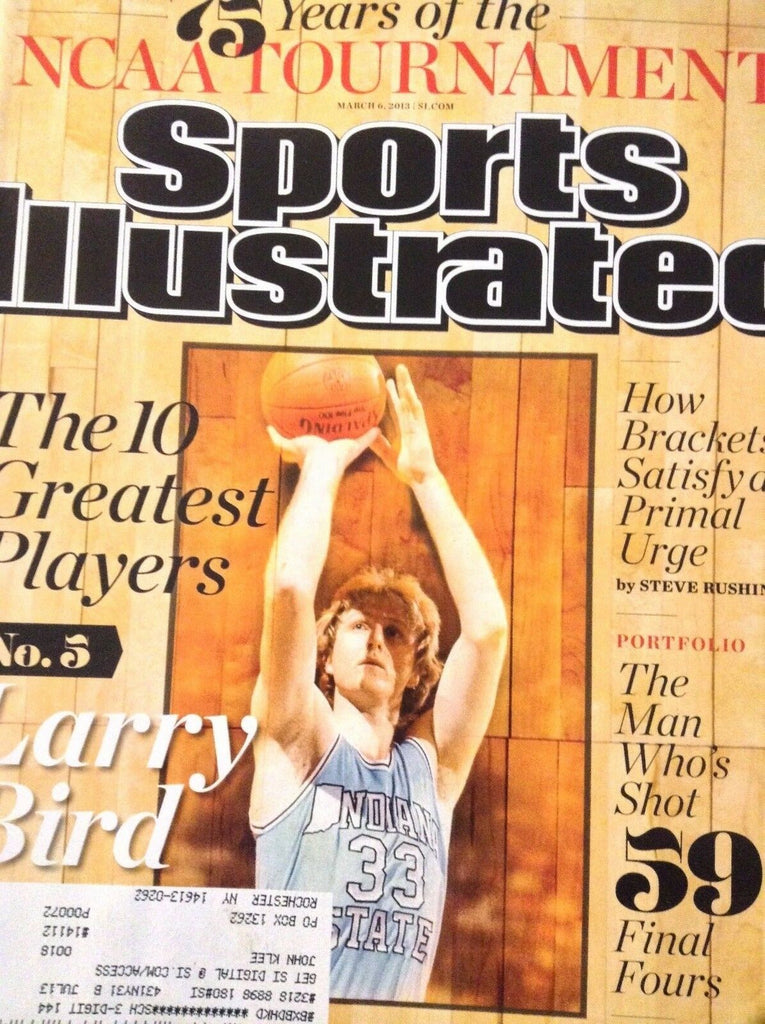 Sports Illustrated Magazine Larry Bird 10 Great Player March 6, 2013 121218nonrh