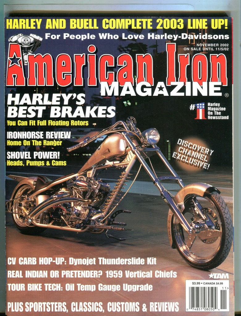 American Iron Magazine November 2002 Harley Davidson EX No ML 042917nonjhe