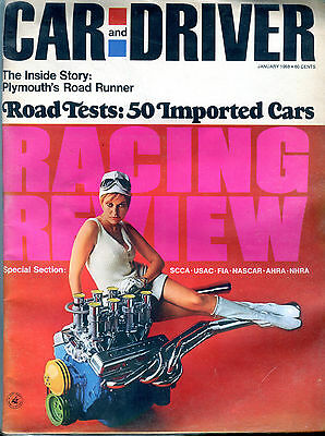 Car and Driver Magazine January 1968 Racing Review Road Tests VGEX 122815jhe
