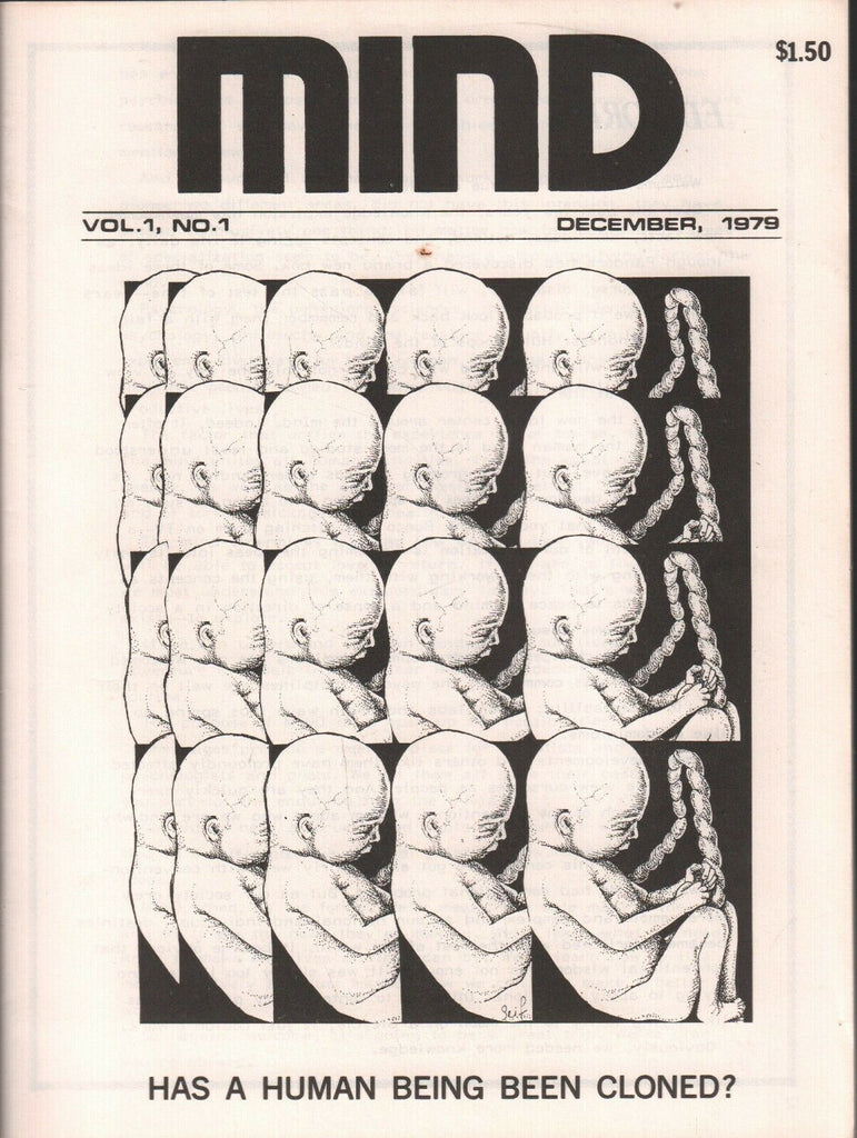 Mind December 1979 First Issue Human Being Clones Evan Harris Walker 082820AME