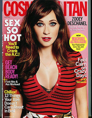 Cosmopolitan Magazine June 2015 Zooey Deschanel EX 042816jhe
