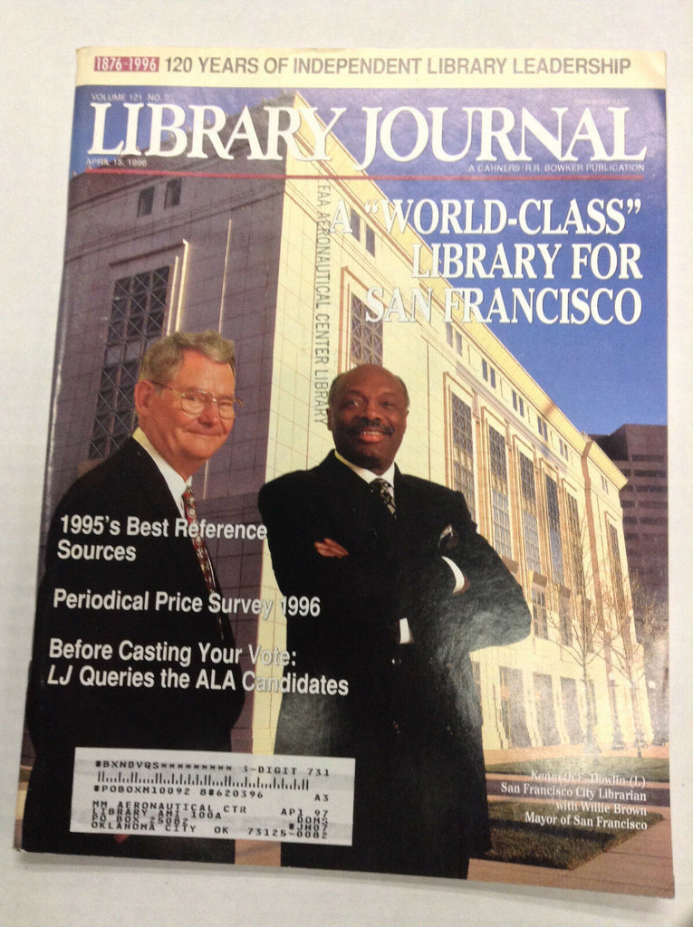 Library Journal Magazine Kenneth E. Dowlin Willie Brown April 15, 1996 022217R