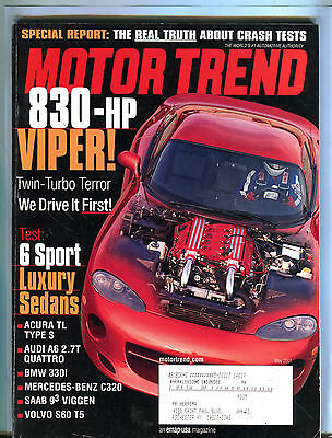 Motor Trend Magazine May 2001 830-HP Viper! EX 080916jhe
