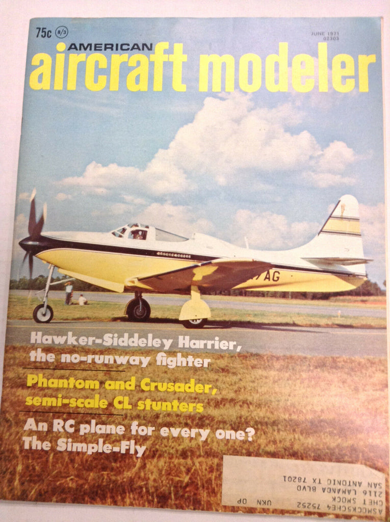 Aircraft Modeler Magazine Hawker-Siddeley Harrier June 1971 041517nonrh