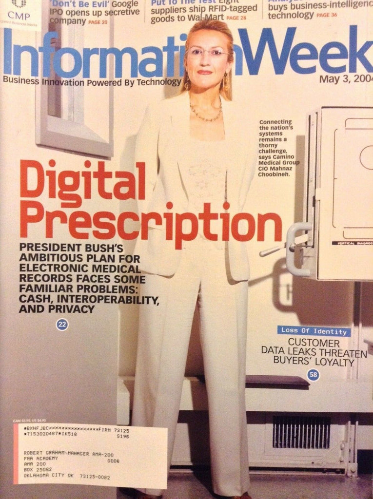 Information Week Magazine Mahnaz Choobineh May 3, 2004 051018nonrh