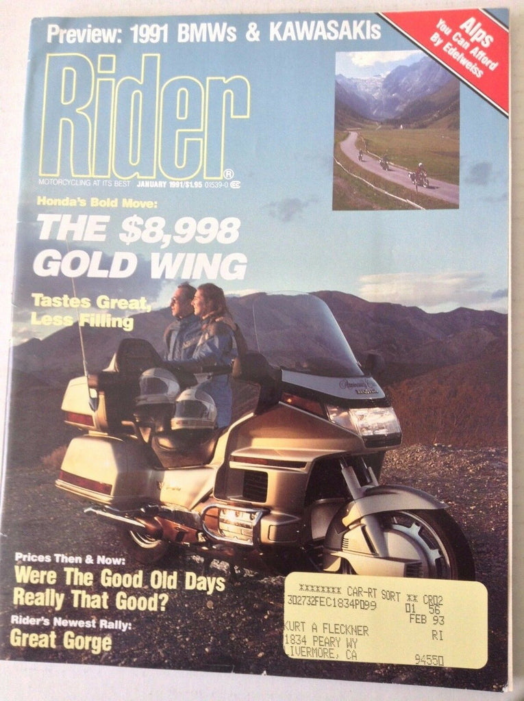 Rider Magazine Gold Wing BMWs And Kawasakis January 1991 051117nonrh