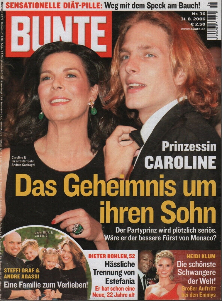 Bunte German Magazine November 2006 Princess Caroline Heidi Klum 062918DBE2