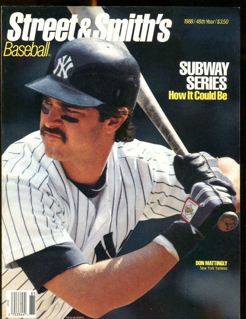 1988 Street & Smith's Baseball Yearbook Don Mattingly EX 013017jhe