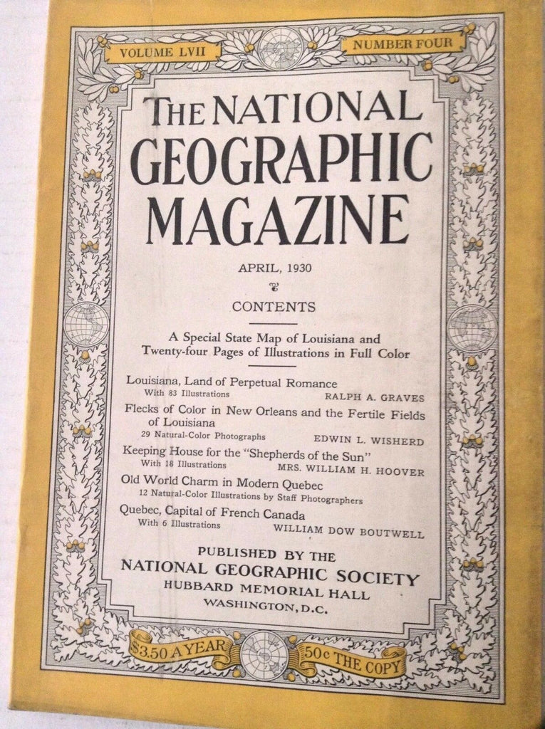 National Geographic Magazine No Map Louisiana April 1930 081517nonrh