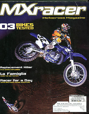MXracer Magazine October 2002 03 Bikes Tested EX 040416jhe
