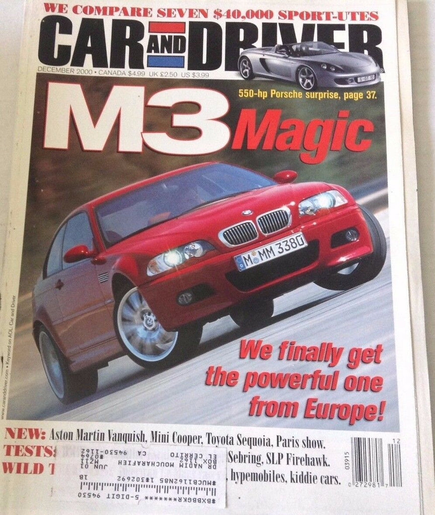 Car And Driver Magazine Aston Martin Vanquish December 2000 080217nonrh