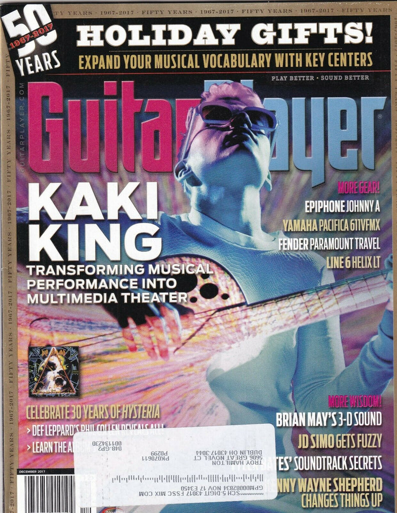 Guitar Player Magazine Kaki King Epiphone Johnny A December 2017 100219nonr