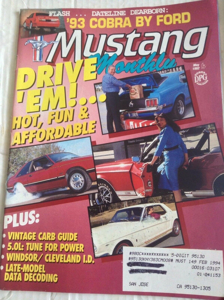 Mustang Monthly Magazine Vintage Carb Guide May 1992 040717NONRH