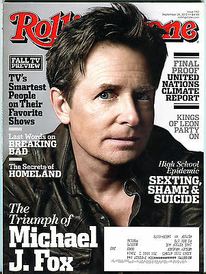 Rolling Stone Magazine September 26 2013 Michael J. Fox EX 032416jhe