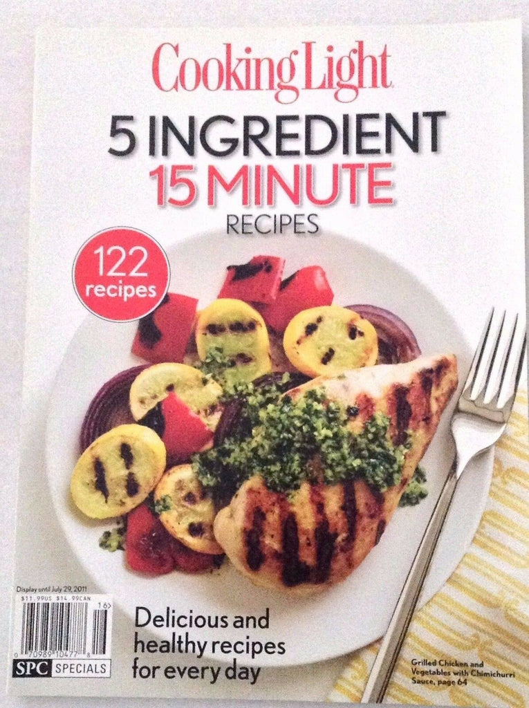 Cooking Light Magazine 5 Ingredient 15 Minute Recipes July 2011 121916rh