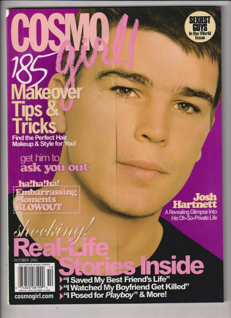 Cosmo Girl! Mag Josh Harnett Makeover Tips & Tricks October 2003 030320nonr