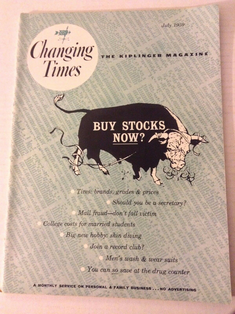Changing Times Magazine Tires, Mail Fraud, College July 1959 051217nonrh