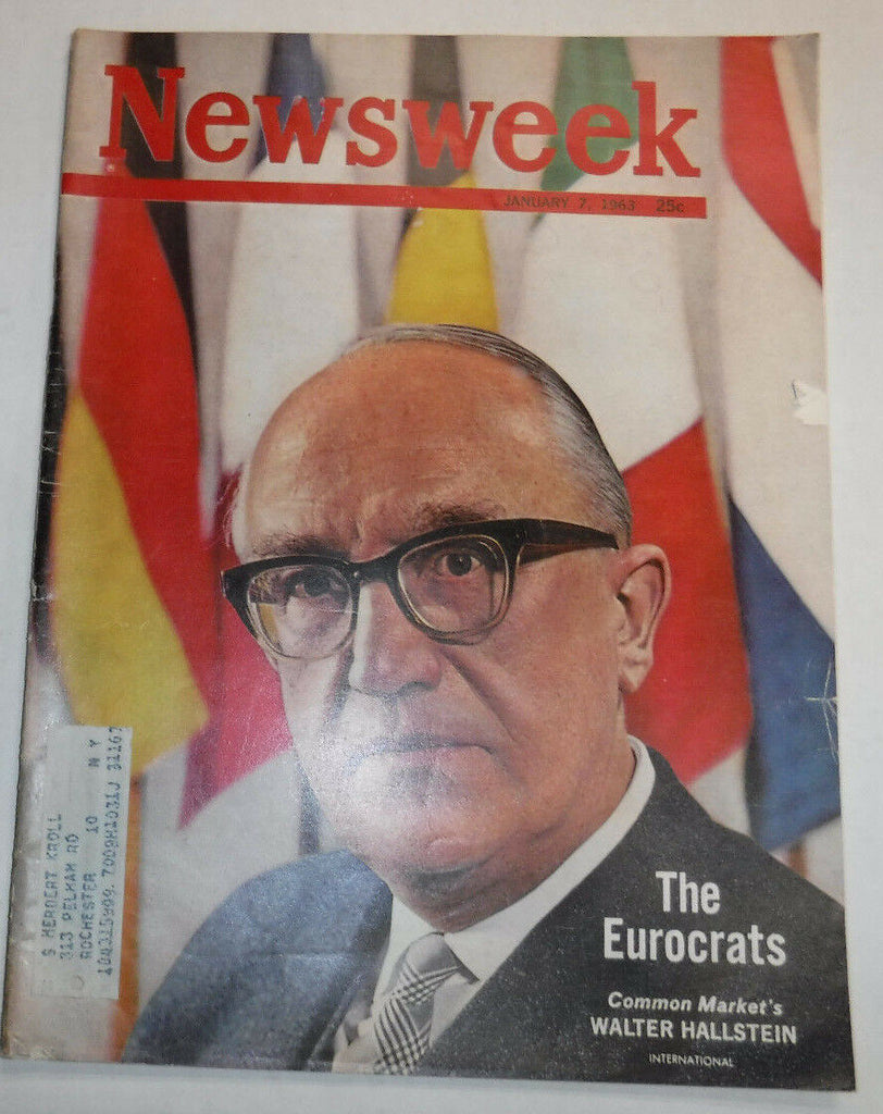 Newsweek Magazine The Eurocrats Walter Hallstein January 7, 1963 100316R2