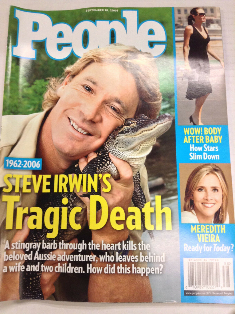 People Weekly Magazine Steve Irwin's Tragic Death September 18, 2006 050317nonr