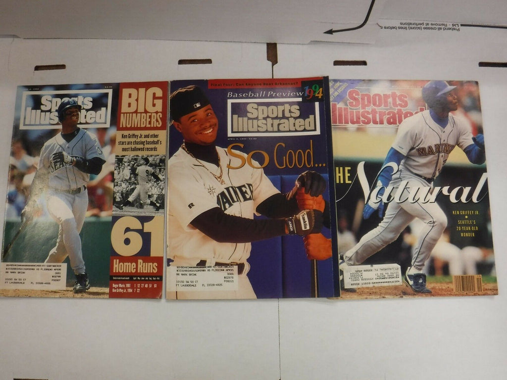 Sports Illustrated Magazine Lot Of 3 Ken Griffey Jr. EX w/ML's 092116jhe