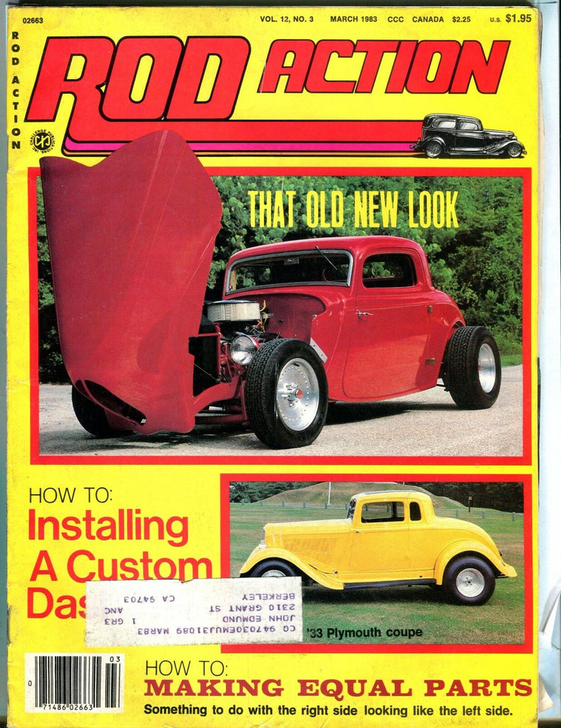 Rod Action Magazine March 1983 '33 Plymouth Coupe VG w/ML 030817nonjhe