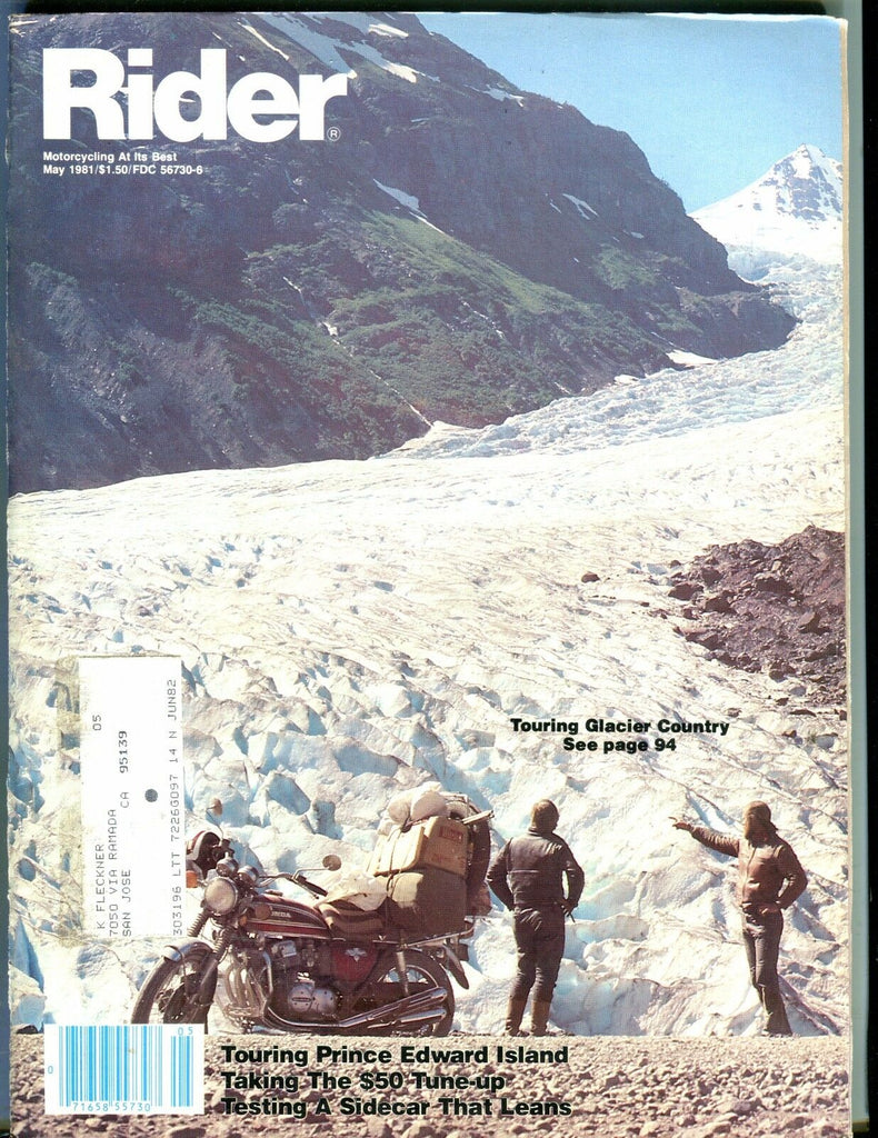 Rider Magazine May 1981 Glacier Country EX w/ML 050817nonjhe