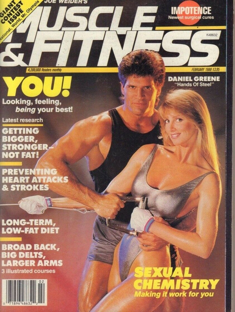 Muscle & Fitness February 1988 Daniel Greene Gail Smith 121218DBE