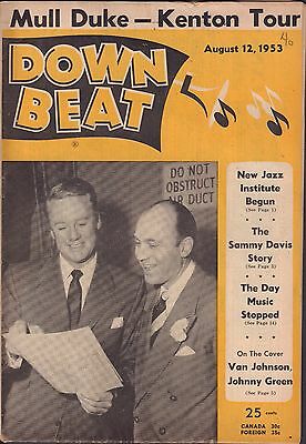 Down Beat August 12 1953 Mull Duke, Stan Kenton VG 081016DBE