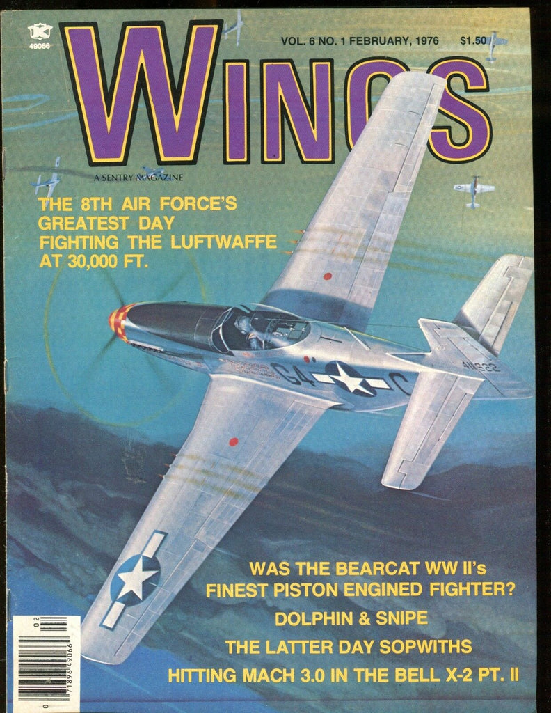 Wings Magazine February 1976 Bearcat WWII EX No ML 011717jhe