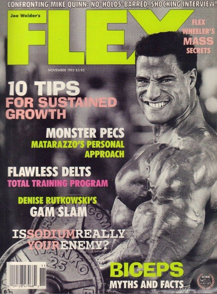 Flex November 1993 Arnold Schwarzenegger, Gam Slam 060817nonDBE