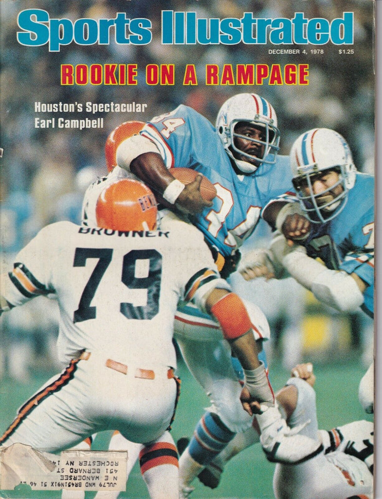 Sports Illustrated Magazine Earl Campbell December 4, 1978 022019nonr