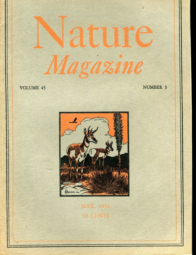 Nature Magazine May 1952 Deer EX ML On Back 011217jhe