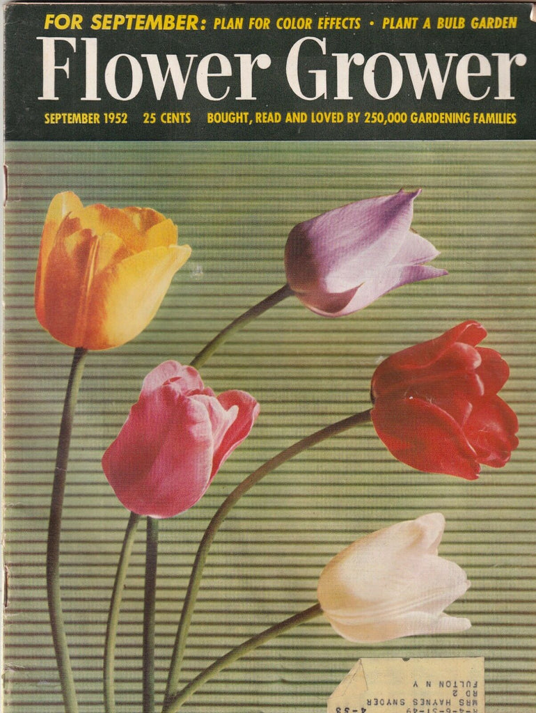 Flower Grower Mag Plan For Color Effects September 1952 092819nonr
