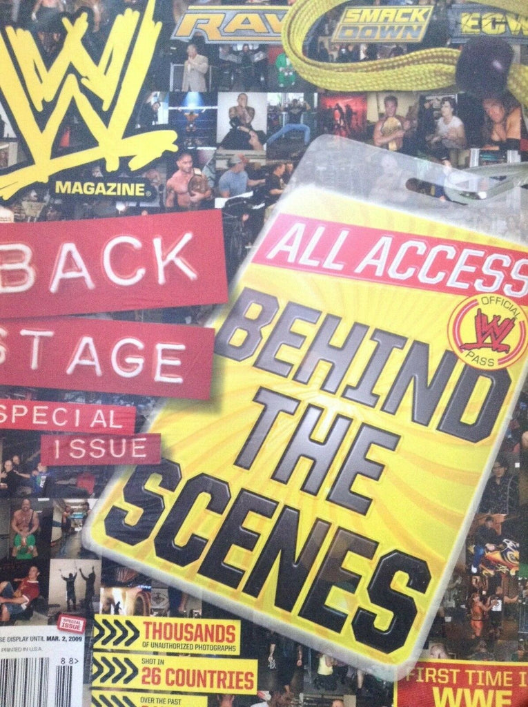 WWE Magazine Back Stage Special March 2, 2009 SEALED 012419nonrh